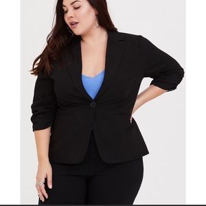 Torrid 3/4 Sleeve Black Blazer (Size 3) NWT